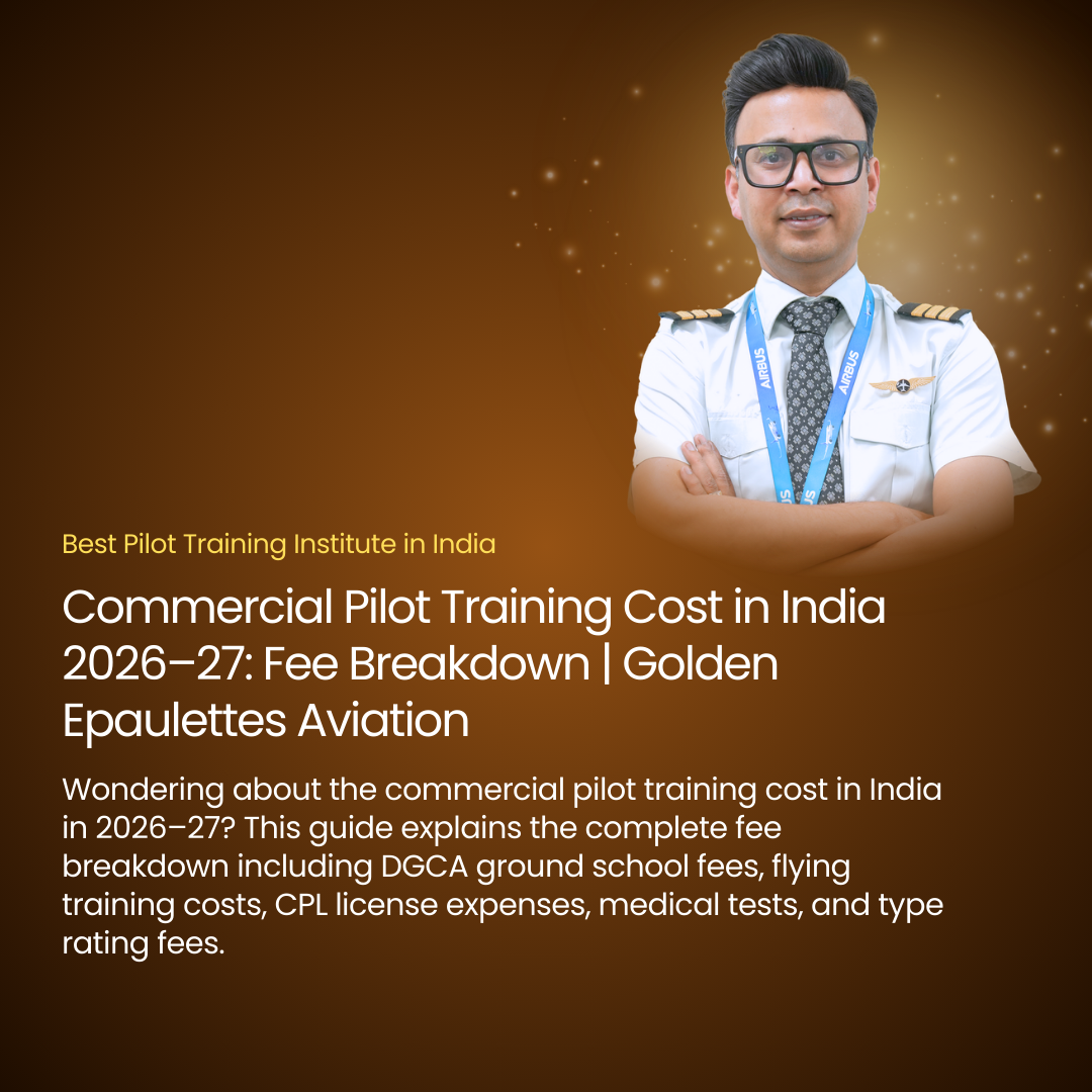 Commercial Pilot Training Cost in India 2026–27: Fee Breakdown | Golden Epaulettes Aviation